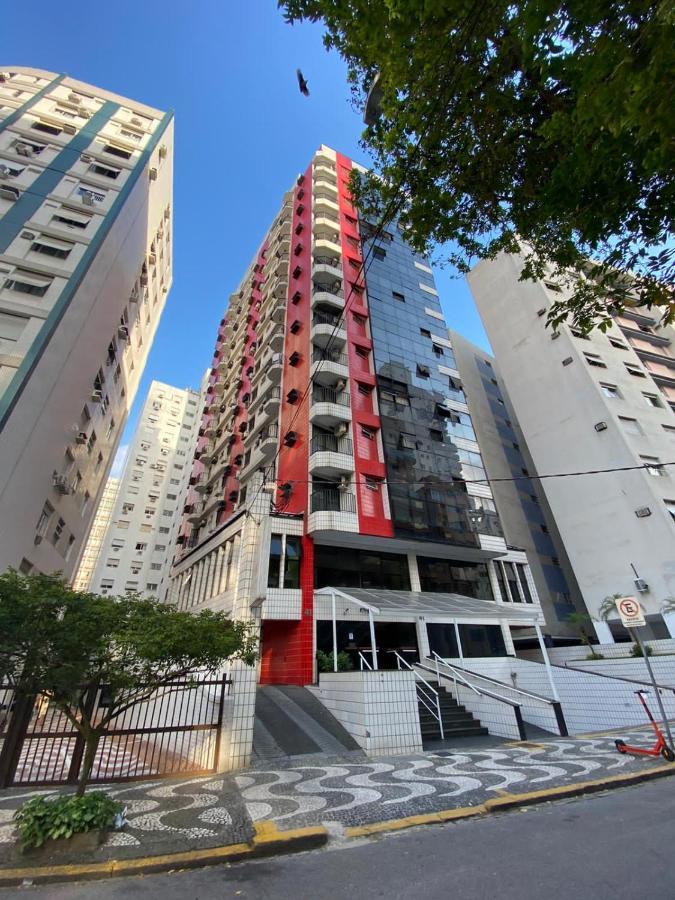 Flat - Acomoda Ate 4 Hospedes - Bairro Do Gonzaga - Santos Sp Zewnętrze zdjęcie